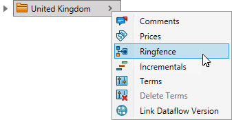 Select the folder in the hierarchy that you want to apply ringfencing to. 